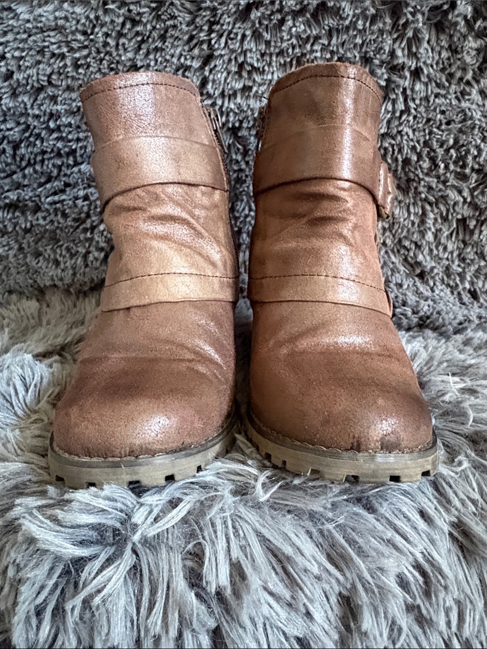 BareTraps Brown Slouchy Ankle Booties